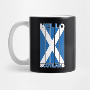 Hello Scotland Vertical Scotland Flag Mug